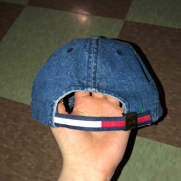 Vintage 90s denim flag tommy jeans hat adjustable - Picture 7 of 10